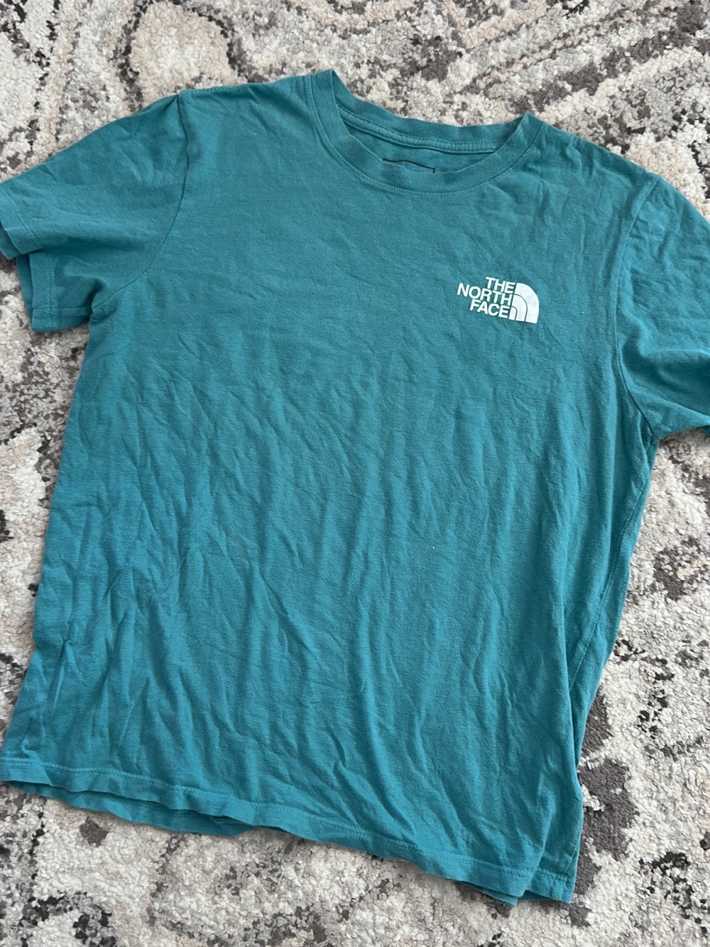 The North Face Teal Crewneck Logo Tee